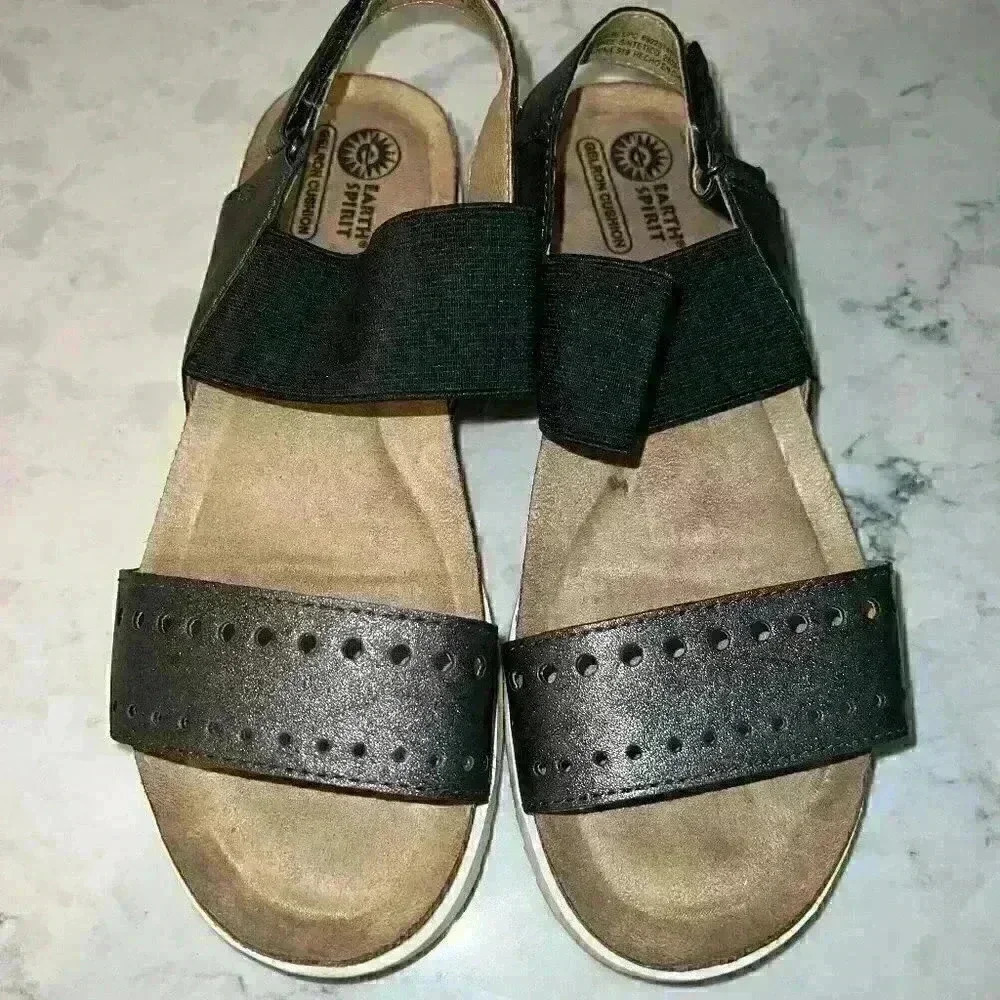 Earth Spirit Gelron Cushion Colorblock Sandals 6.5
